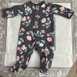 Carter’s 3M Baby Girl Flowers Fleece Footie